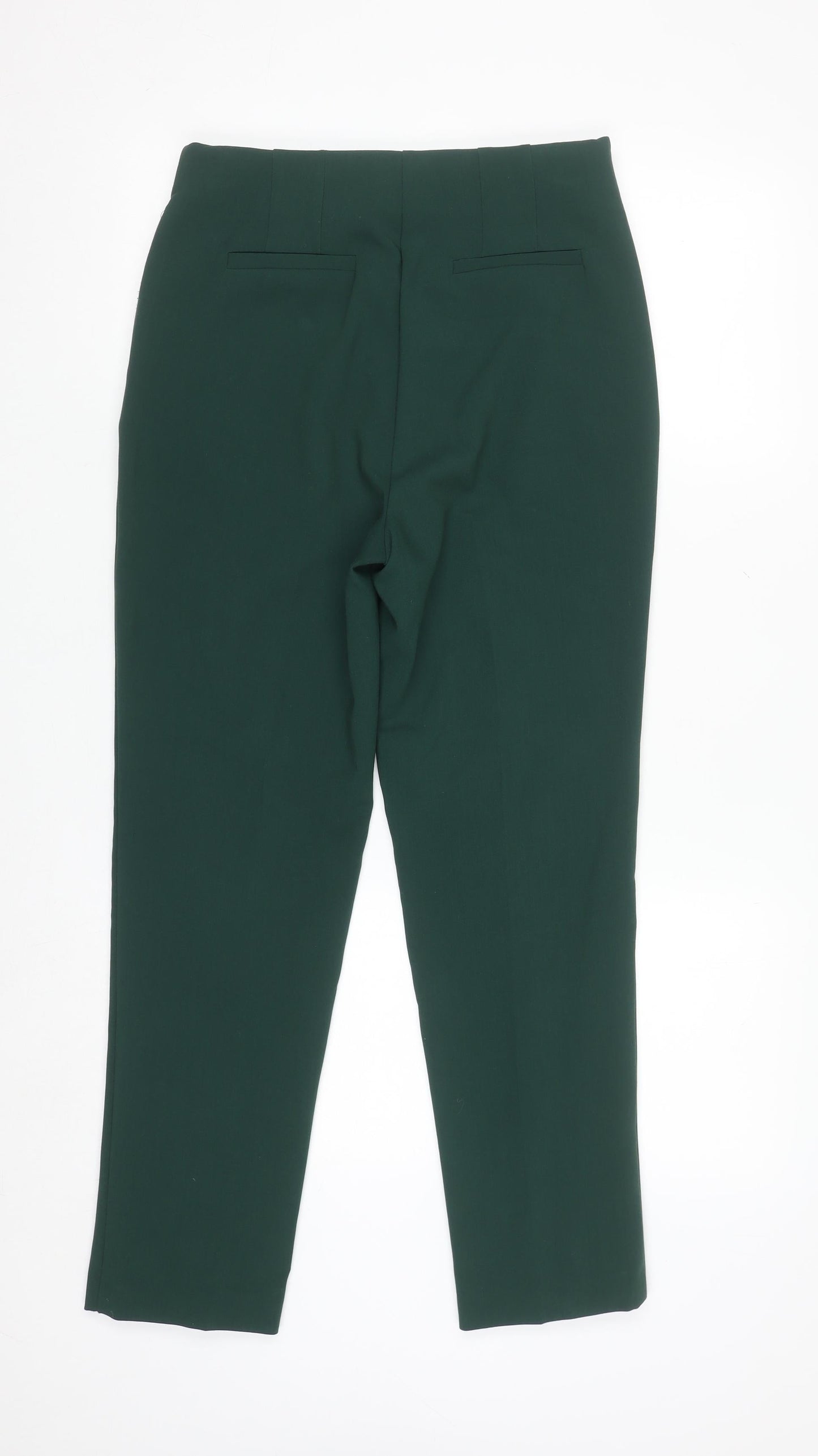 Gallery Women Green Size 8 Slim Fit Tapered Trousers