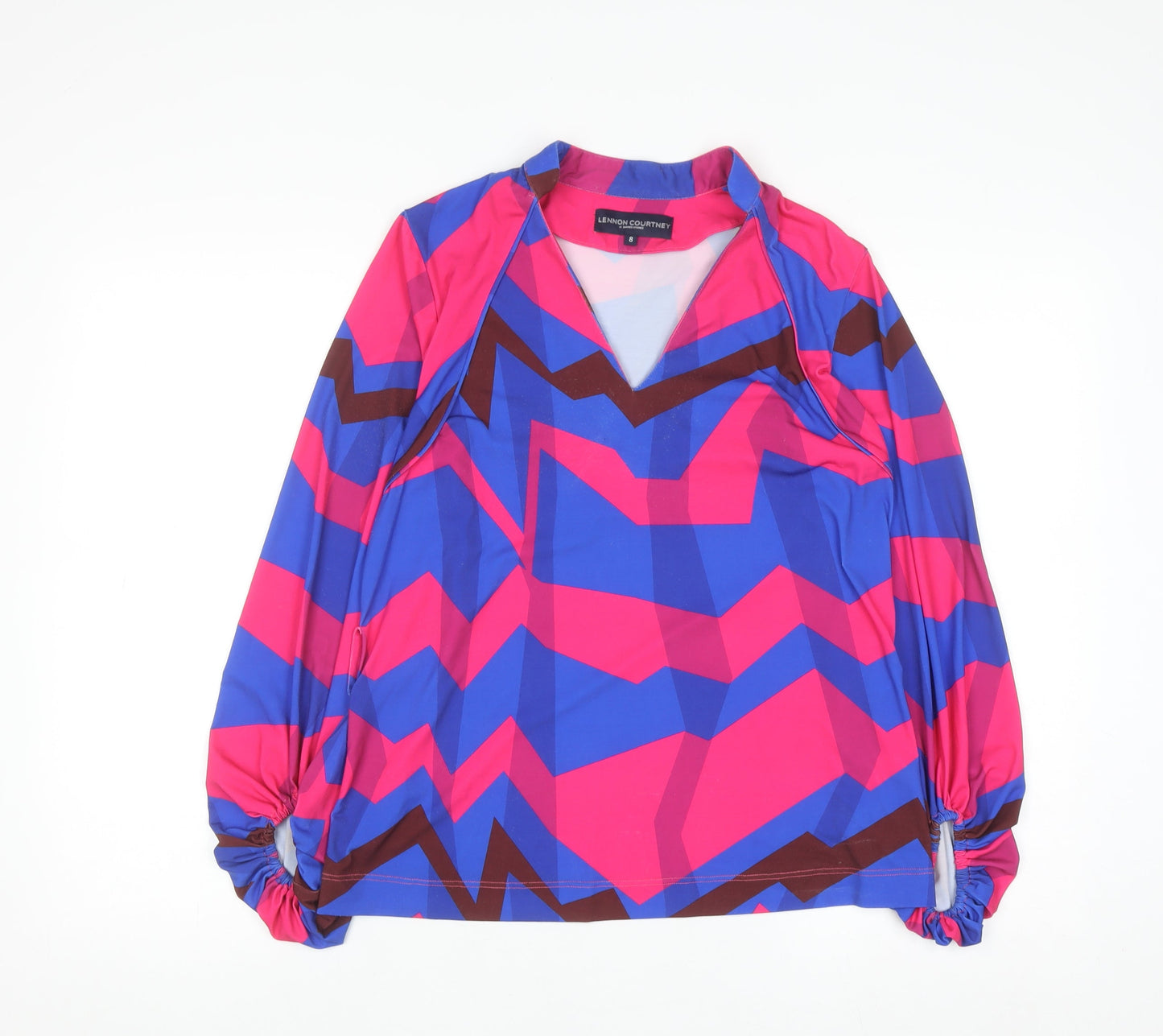 Lennon Courtney Women's Multicoloured Geometric Tunic Blouse Size 8