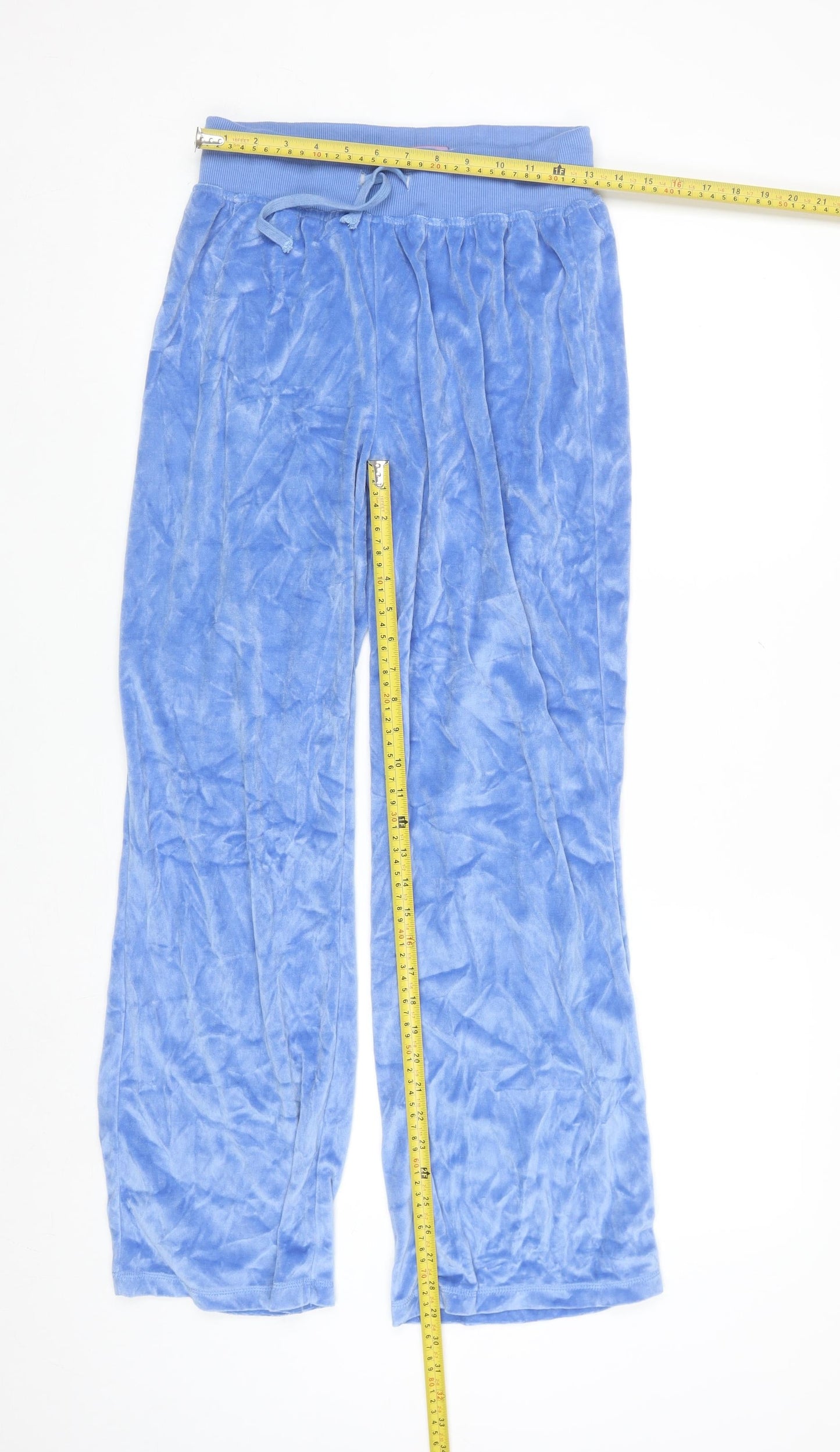 Cookies and Cream Women Blue Velour Tracksuit Size 18 Hooded Zip Sweat Set
