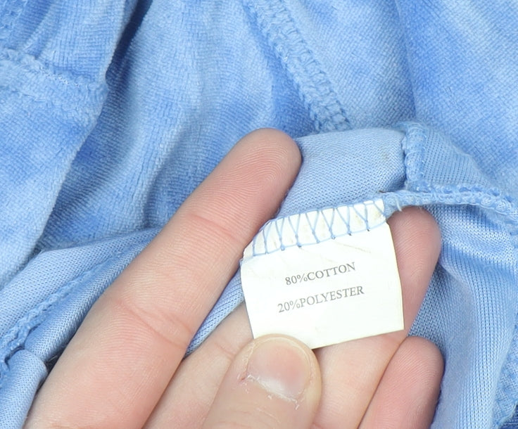 Cookies and Cream Women Blue Velour Tracksuit Size 18 Hooded Zip Sweat Set