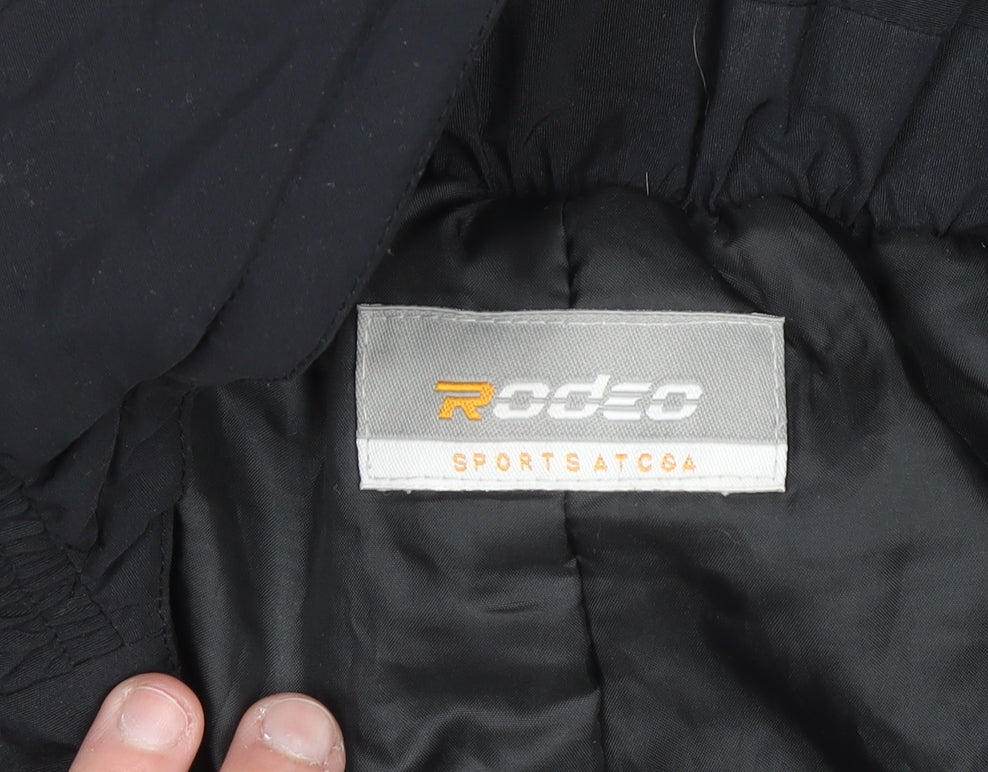 Rodeo Men's Black Snow Pants Trousers M Waterproof Winter Wear