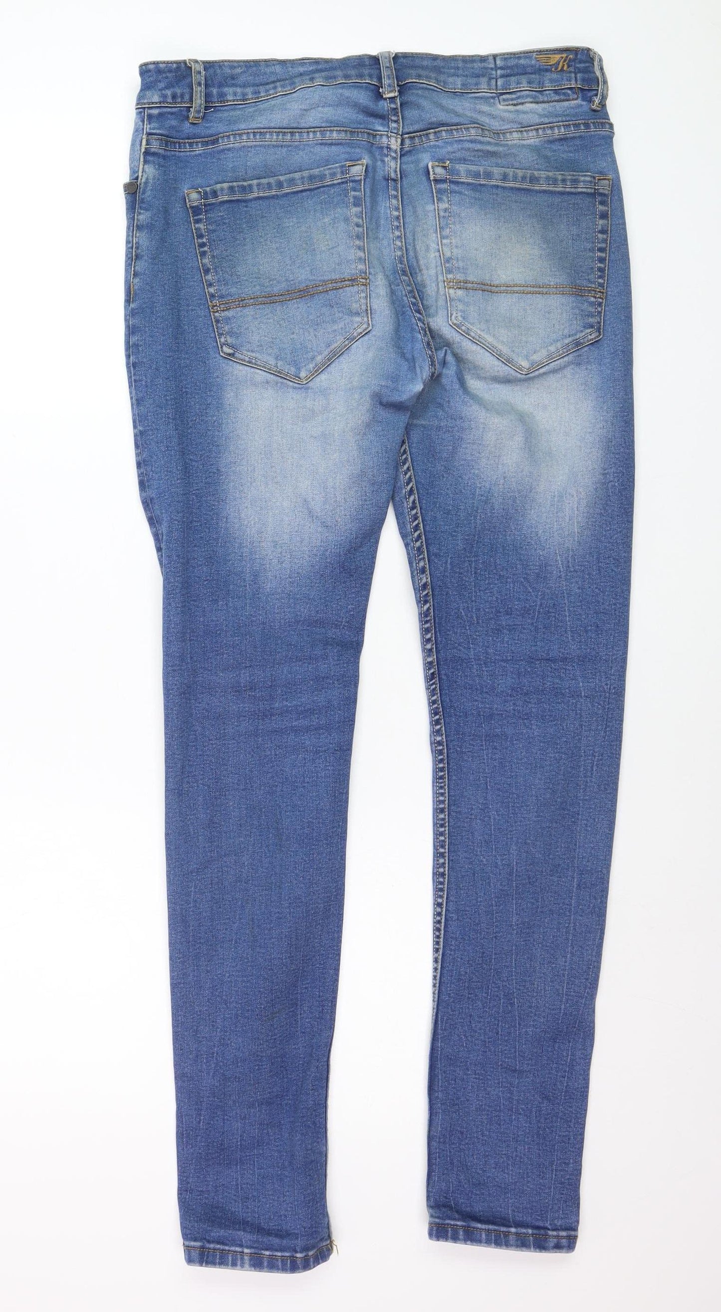 Kingpin Women Blue Skinny Mid Rise Stretch Denim Jeans Size 32R