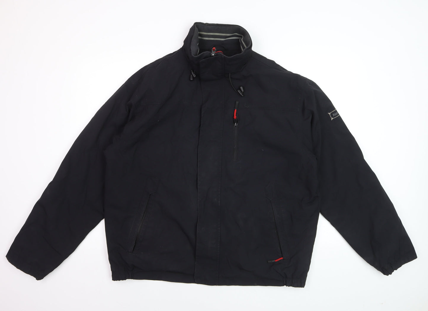 Kartel Men's Black L Basic Full Zip Nylon Casual Jacket