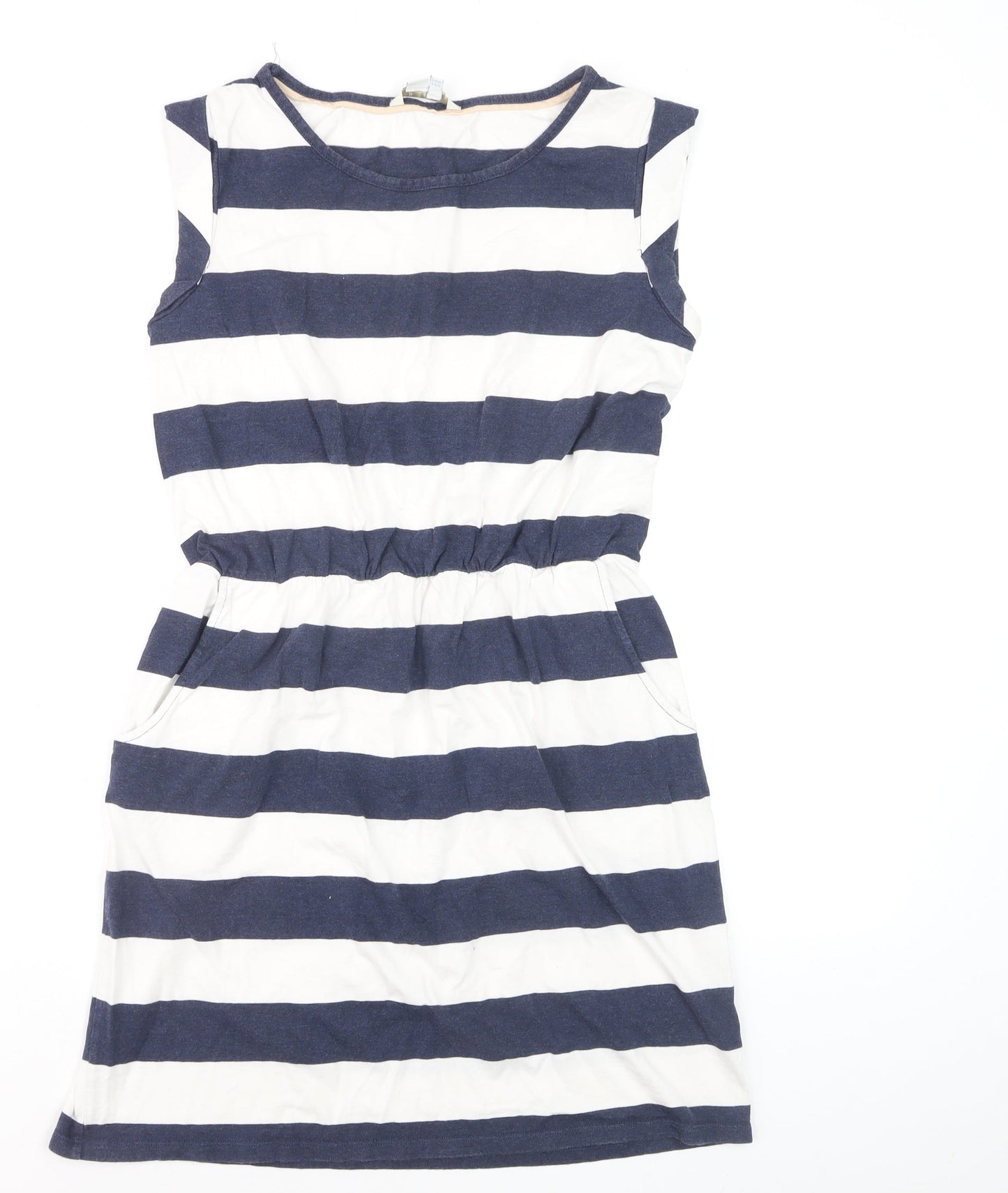 Boden Women Blue White Striped T-Shirt Dress Size 10