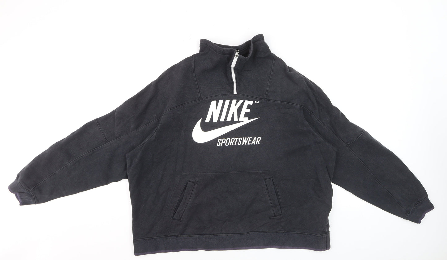 Nike Men's Black XL 1/4 Zip Sportswear Pullover Sweatshirt