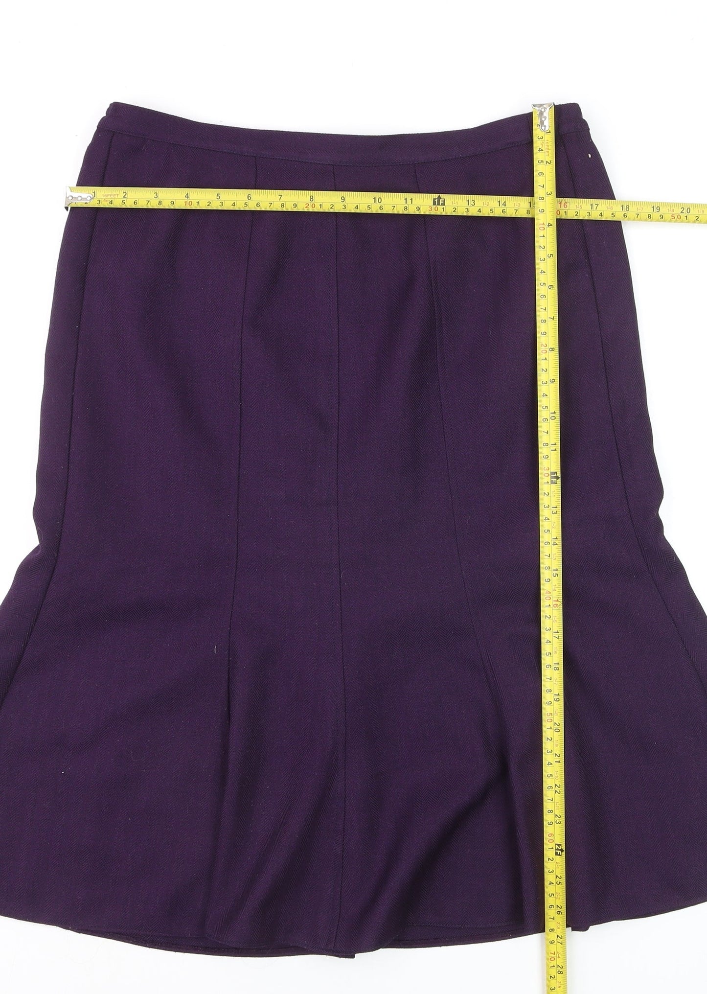 EWM Women's Purple Size 18 Knee Length Trumpet Skirt