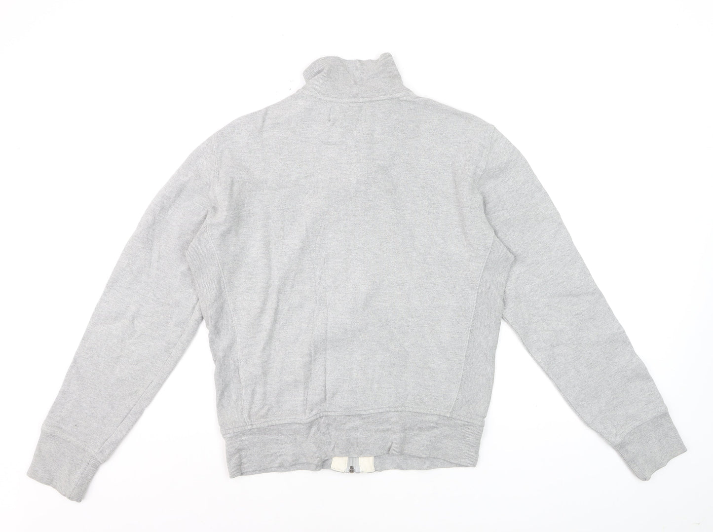 Ralph Lauren Men's Grey Full Zip Cotton Jumper Small
