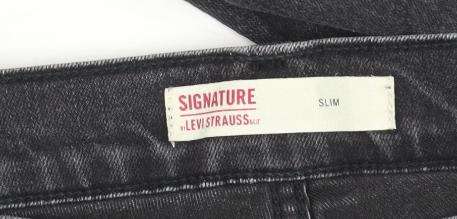 Levi Strauss Women's Black Slim Straight Jeans Size 14