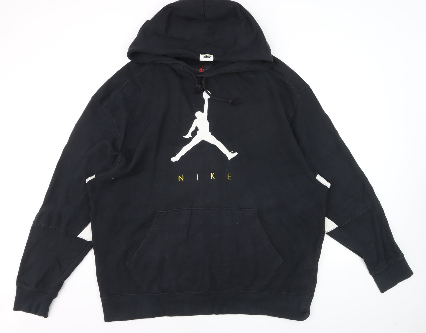 Nike Jordan Mens Black 2XL Pullover Hoodie with Logo Graphic