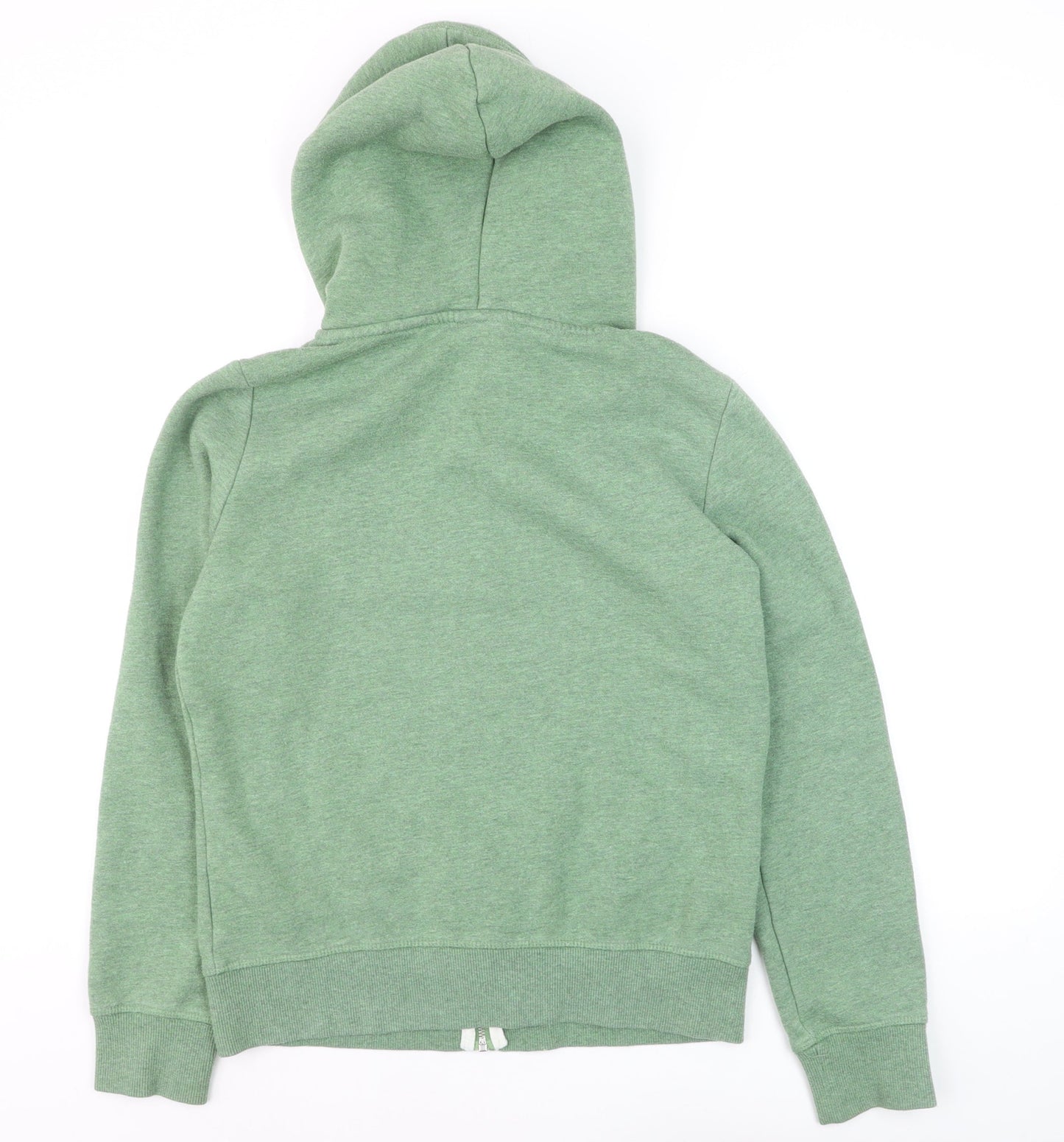 Superdry Women's Green Hoodie Jacket Size 12 Full Zip Hooded Track Style