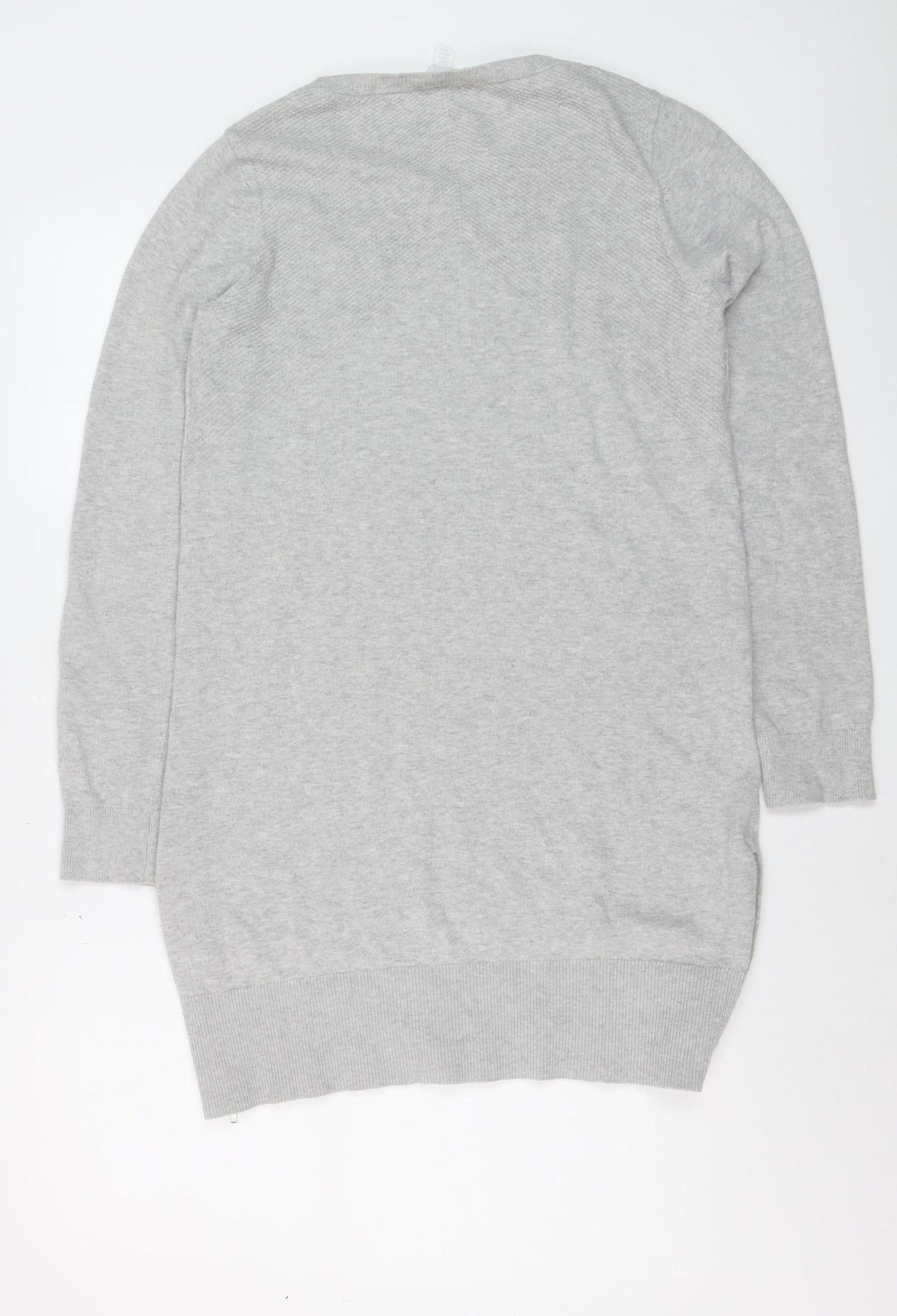 PrettyLittleThing Women's Grey Long Sleeve Tunic Jumper Size S