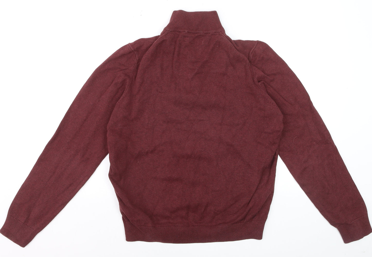 Farah 1920 Men’s Red Cotton Half Zip Jumper M Regular Fit
