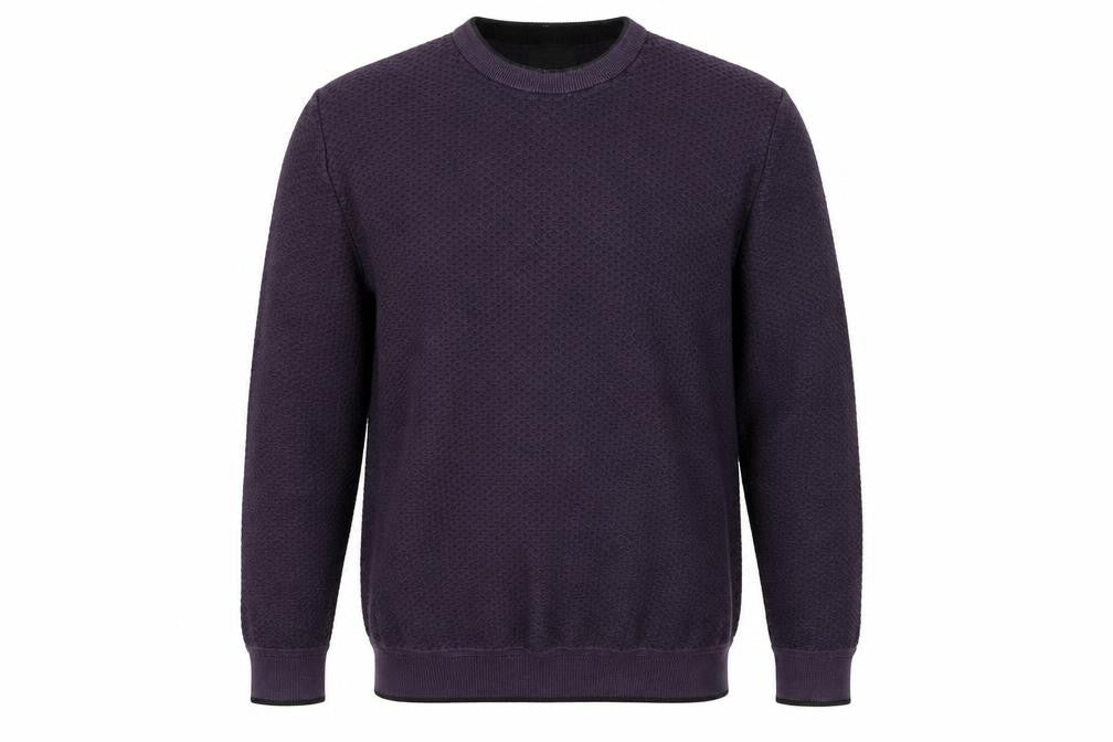 Marks & Spencer Men's Purple Tailored Fit Cotton Knit Jumper Size L