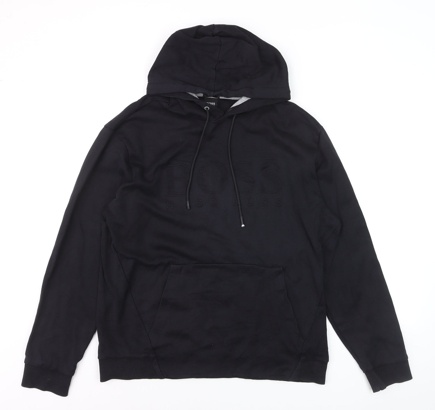 Hugo Boss Men's Black XL Regular Fit Pullover Hoodie