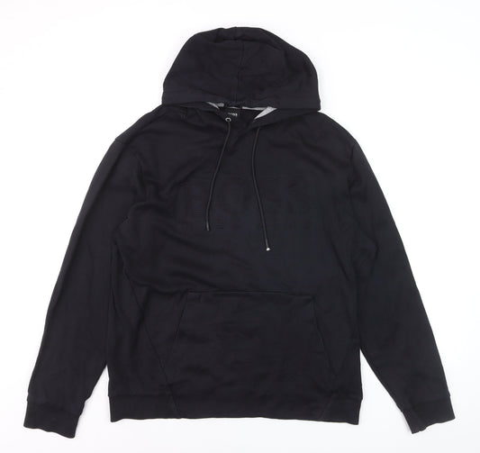 Hugo Boss Men's Black XL Regular Fit Pullover Hoodie