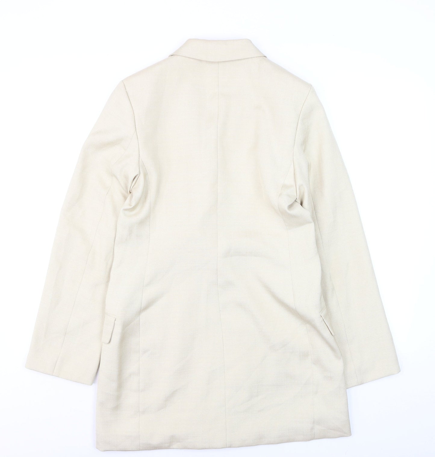 H&M Women’s Beige Double-Breasted Blazer Jacket Size S