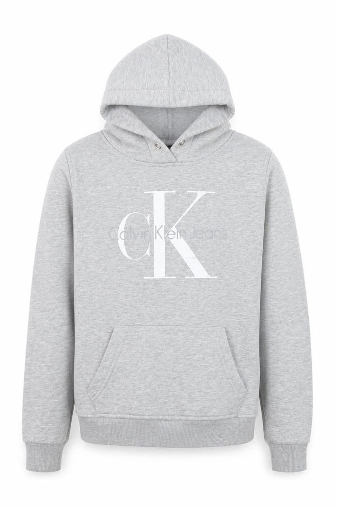 Calvin Klein Jeans Women's Grey Hoodie Medium Cotton Pullover