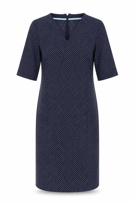 Kyra & Ko Women’s Blue Polka Dot Sheath Dress Size 6 V-Neck