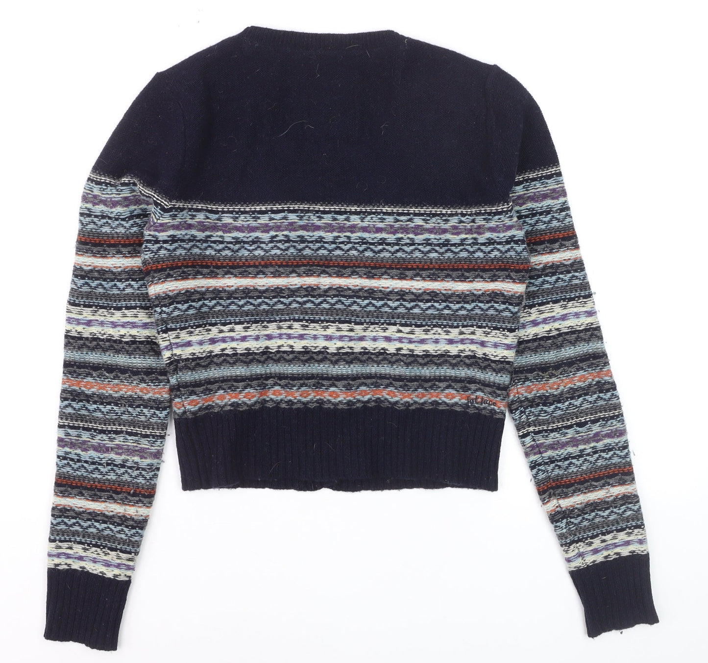Fat Face Women’s Multicoloured Fair Isle Wool Blend Cardigan Size 10