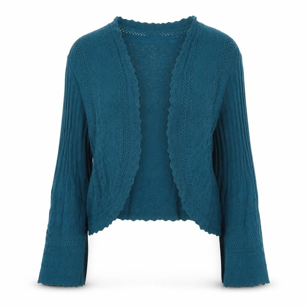 Marks & Spencer Per Una Women's Green Size 12 Open Knit Cardigan