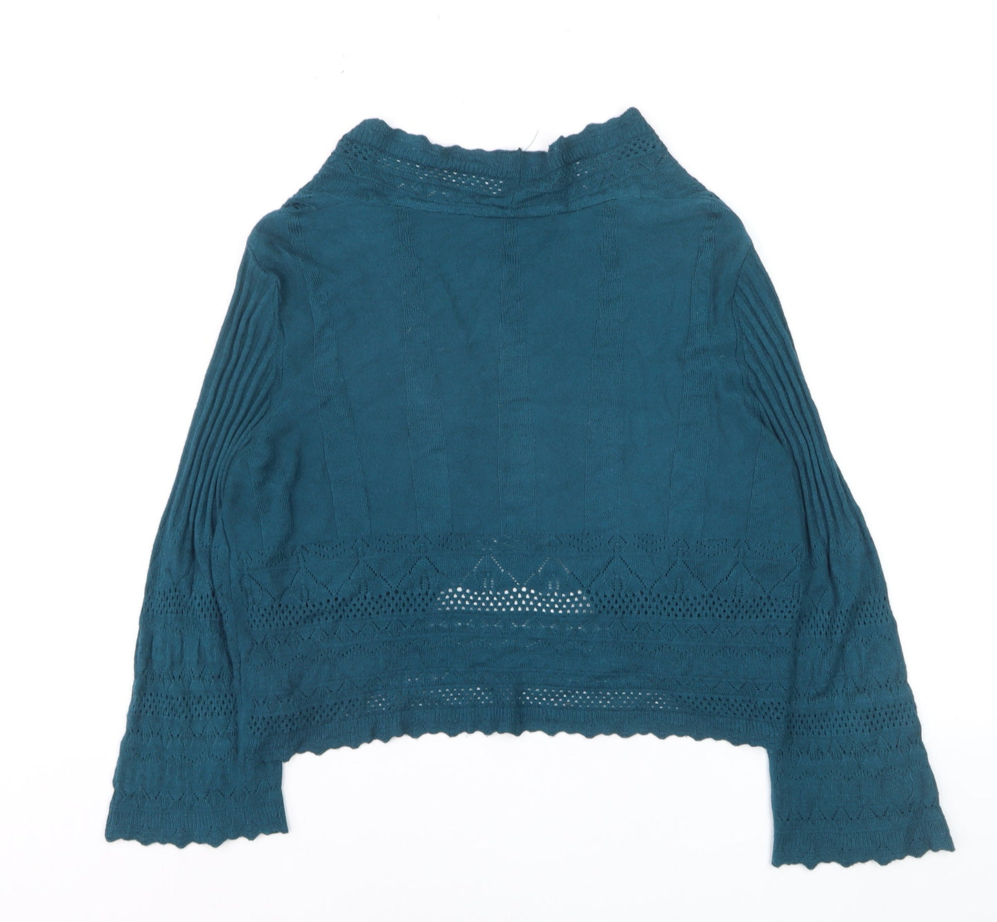 Marks and Spencer Per Una Women's Green Size 12 Open Knit Cardigan