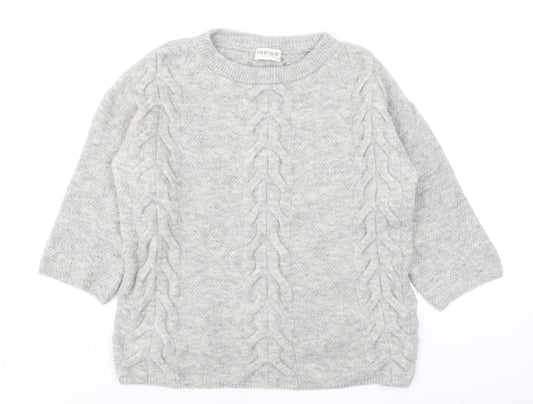 Marks and Spencer Women Grey Cable-Knit Pullover Jumper Size 12