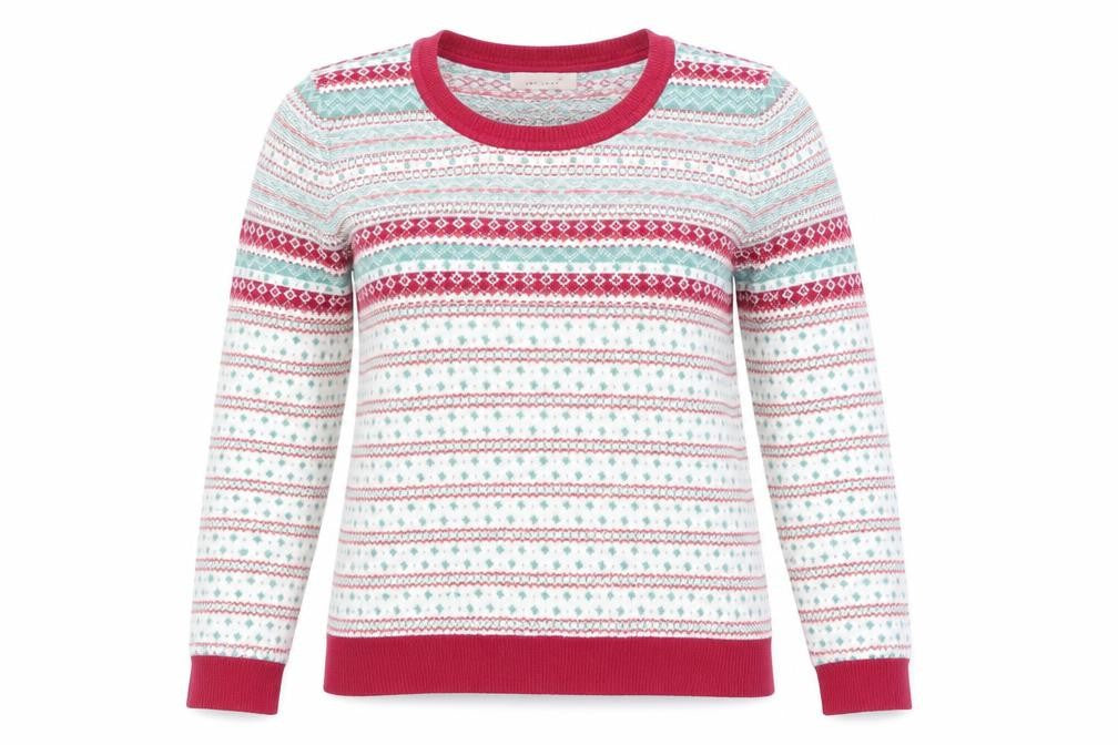 Marks & Spencer Women’s Multicoloured Fair Isle Crew Neck Jumper Size 14