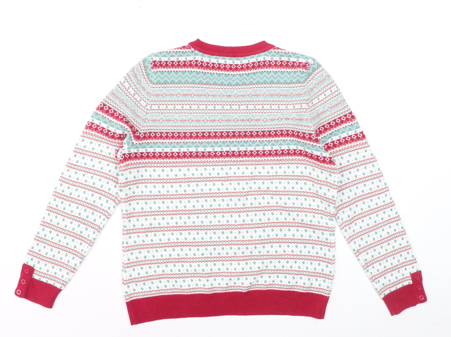 Marks and Spencer Women’s Multicoloured Fair Isle Crew Neck Jumper Size 14