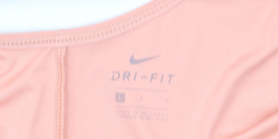 Nike Womens Pink Dri-Fit Racerback Tank Top Size L