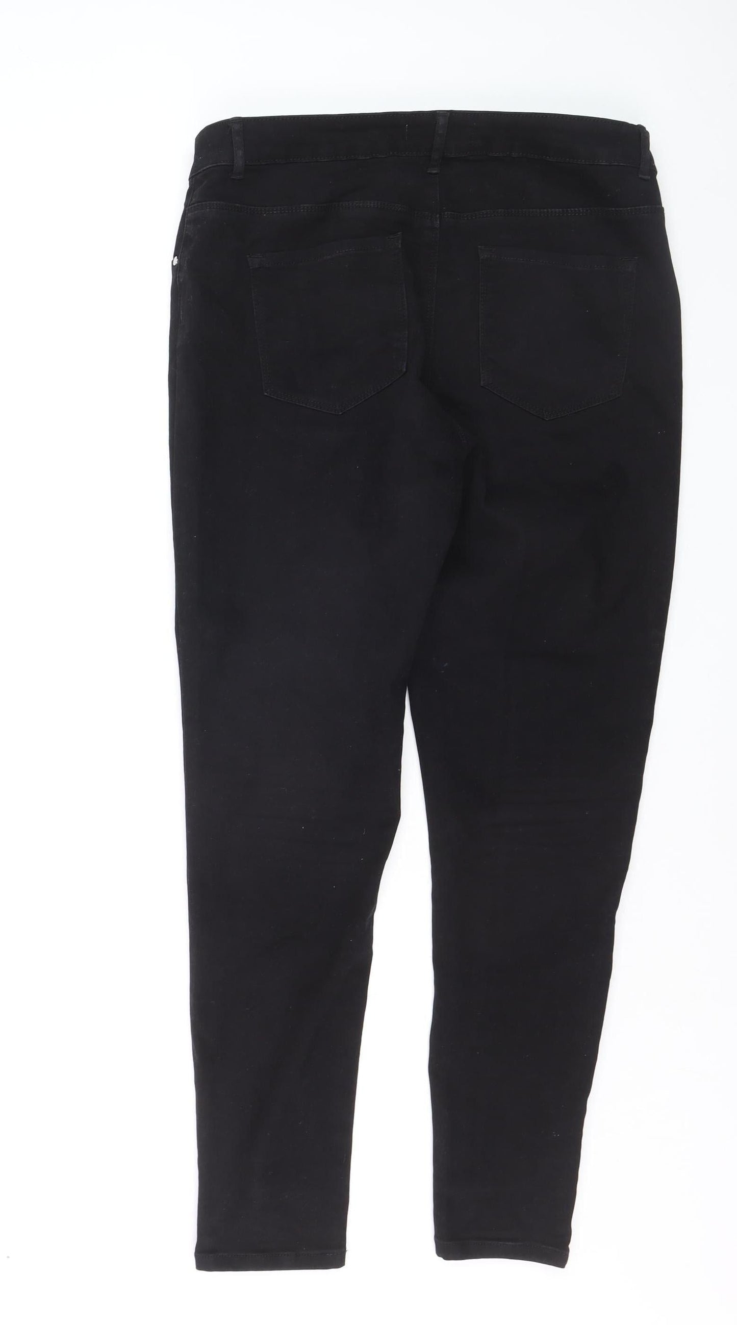 Denim Co. Women's Black Skinny Jeans Size 16 Stretch Mid Rise