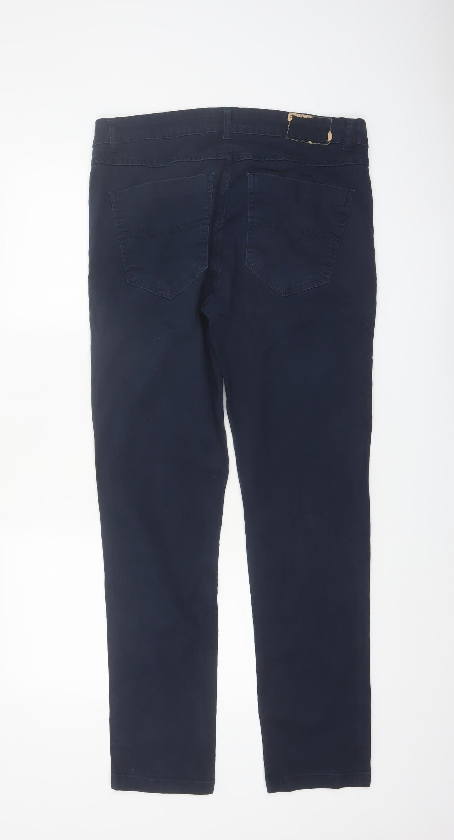 V12 Denim Men's Navy Blue Straight Leg Trousers Size 46