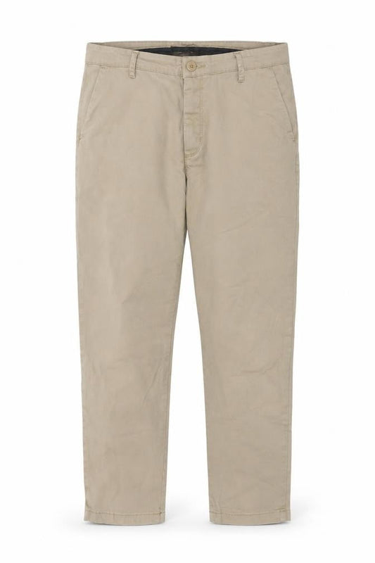 Request Men's Beige Slim Cropped Casual Trousers Size XL