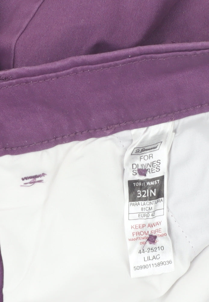 St. Bernard Men's Lilac Purple Chino Shorts Size 32 Regular Cotton Blend