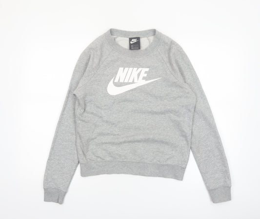 Nike Women’s Grey Crew Neck Pullover Sweatshirt XS