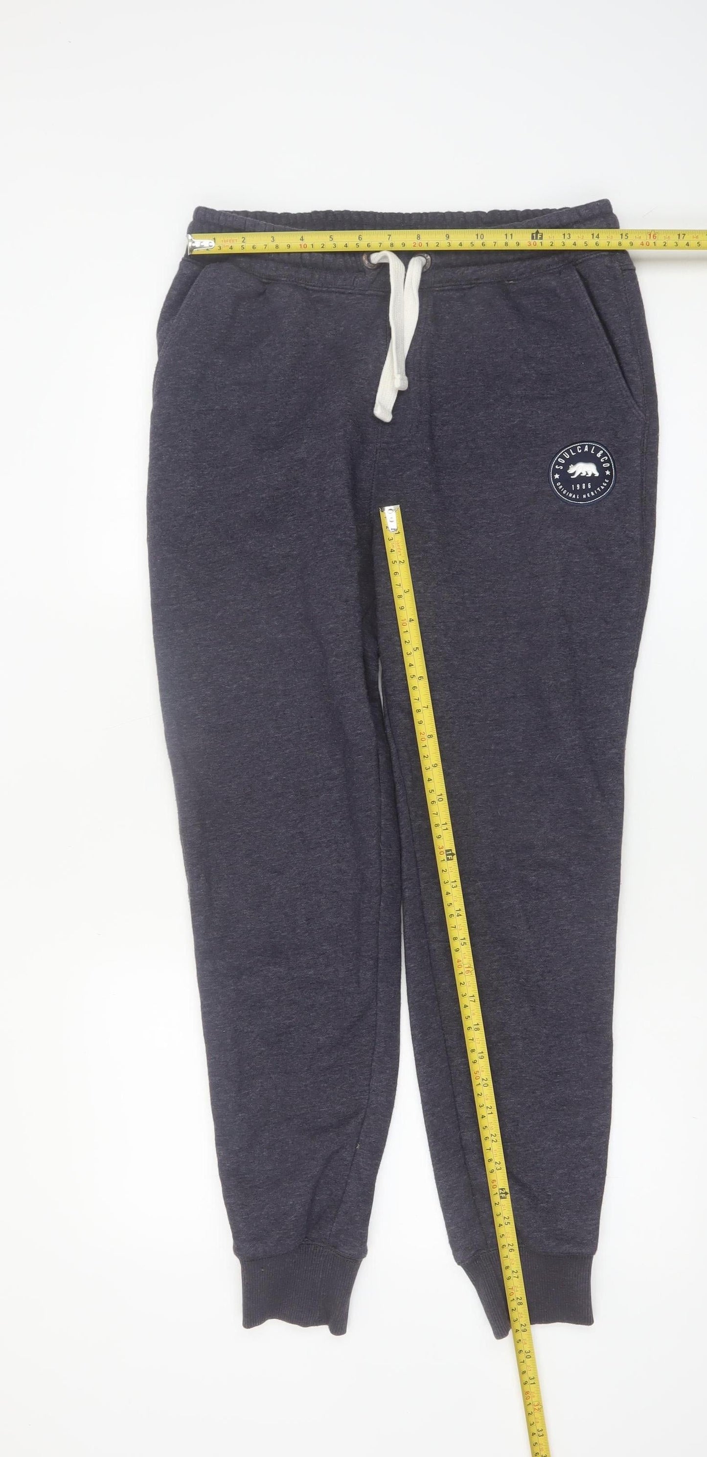 SoulCal & Co Men Grey Jogger Sweatpants Small Regular Fit