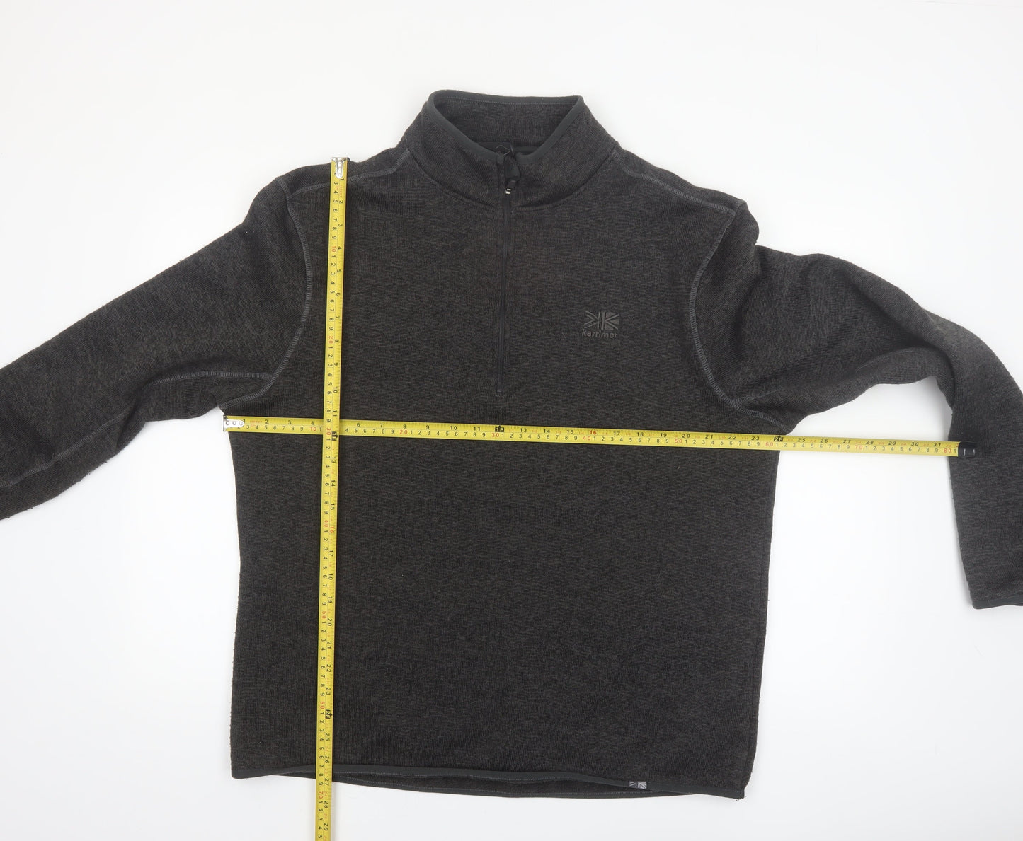 Karrimor Mens Grey XL 1/4 Zip Fleece Sweatshirt Outdoor Top