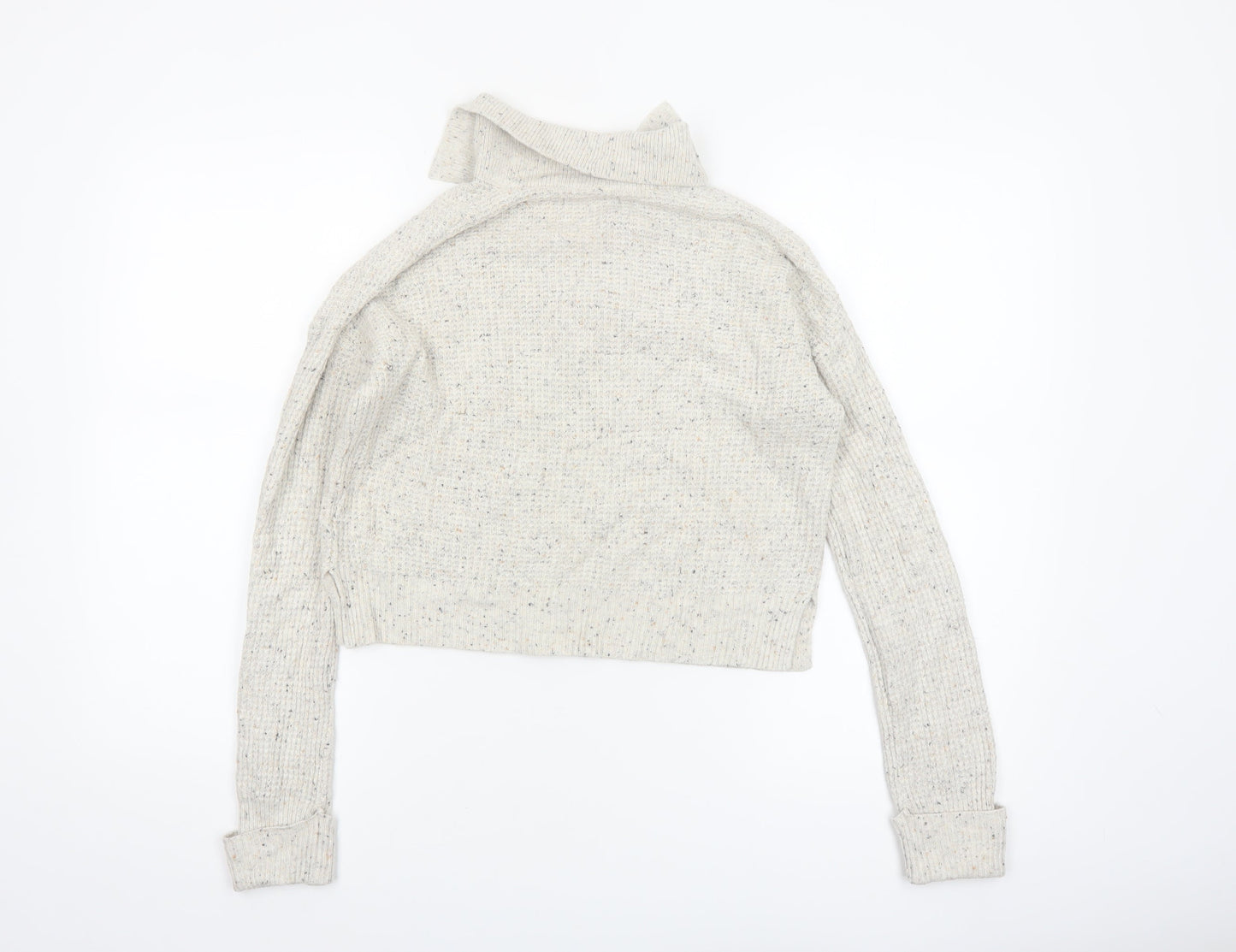 William Rast Women Ivory Collared Henley Knit Jumper XS