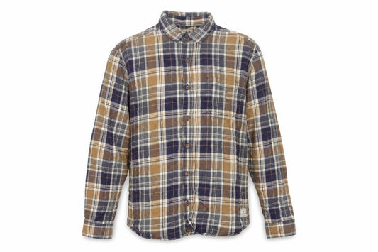 DNMX Men's Blue Checked Long Sleeve Button-Up Shirt Size L