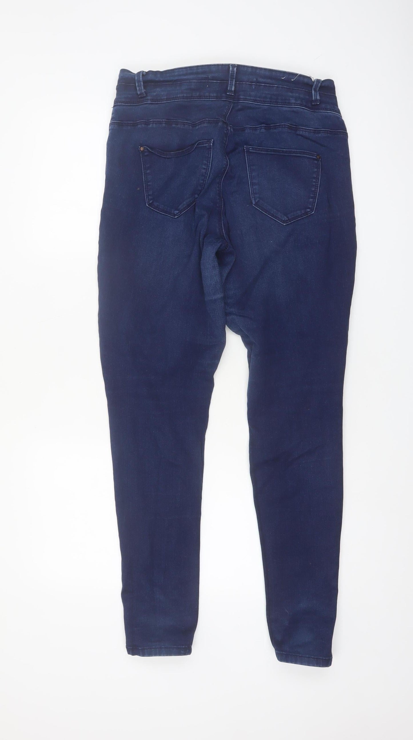 New Look Women’s Blue High Waist Super Skinny Jeans Size 14