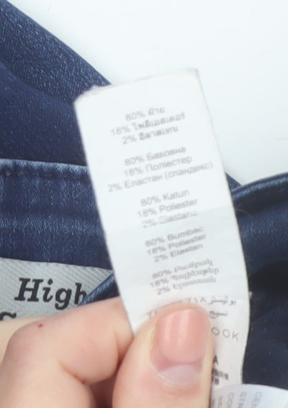 New Look Women’s Blue High Waist Super Skinny Jeans Size 14