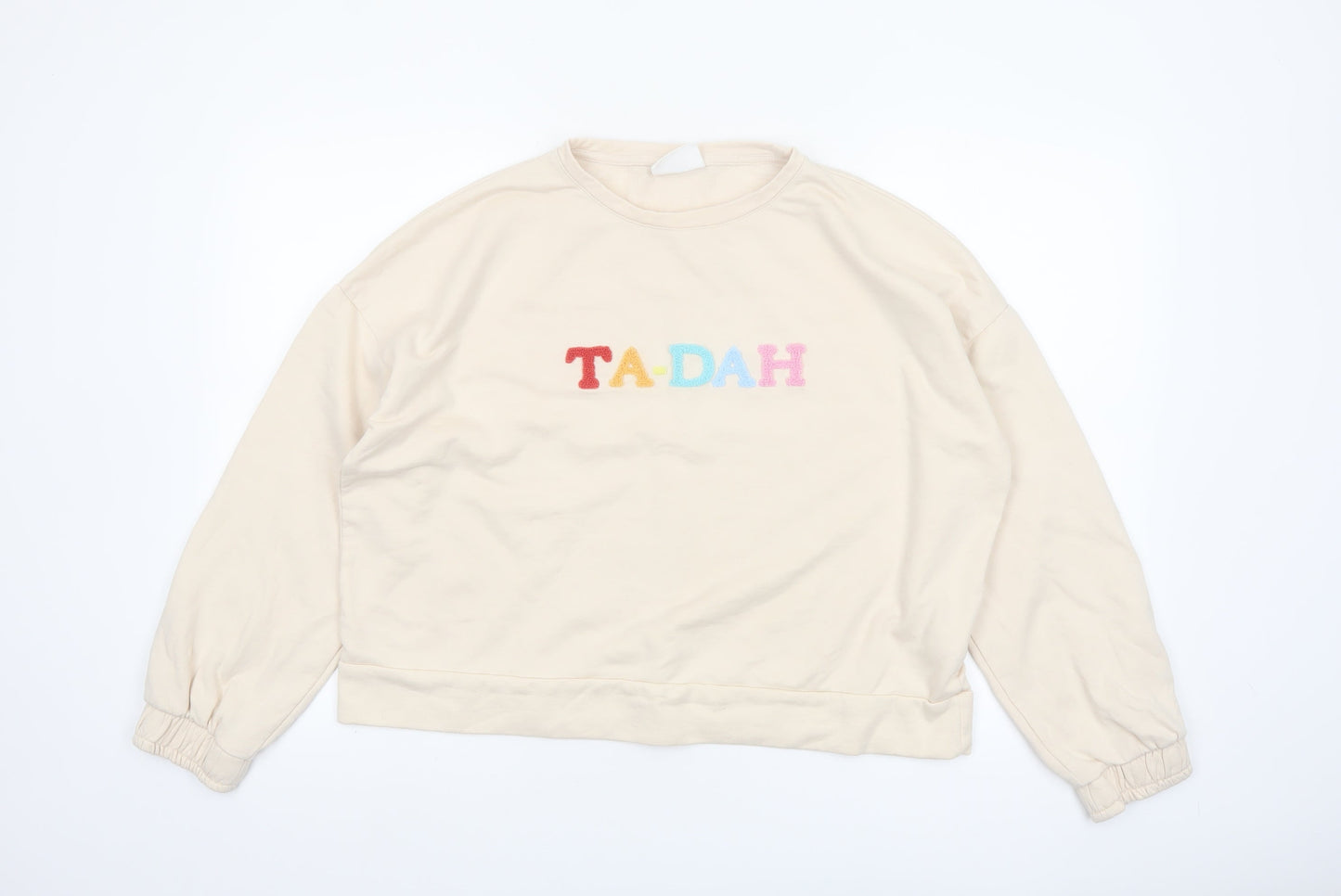 Chelsea Peers Women Beige TA-DAH Pullover Sweatshirt Small