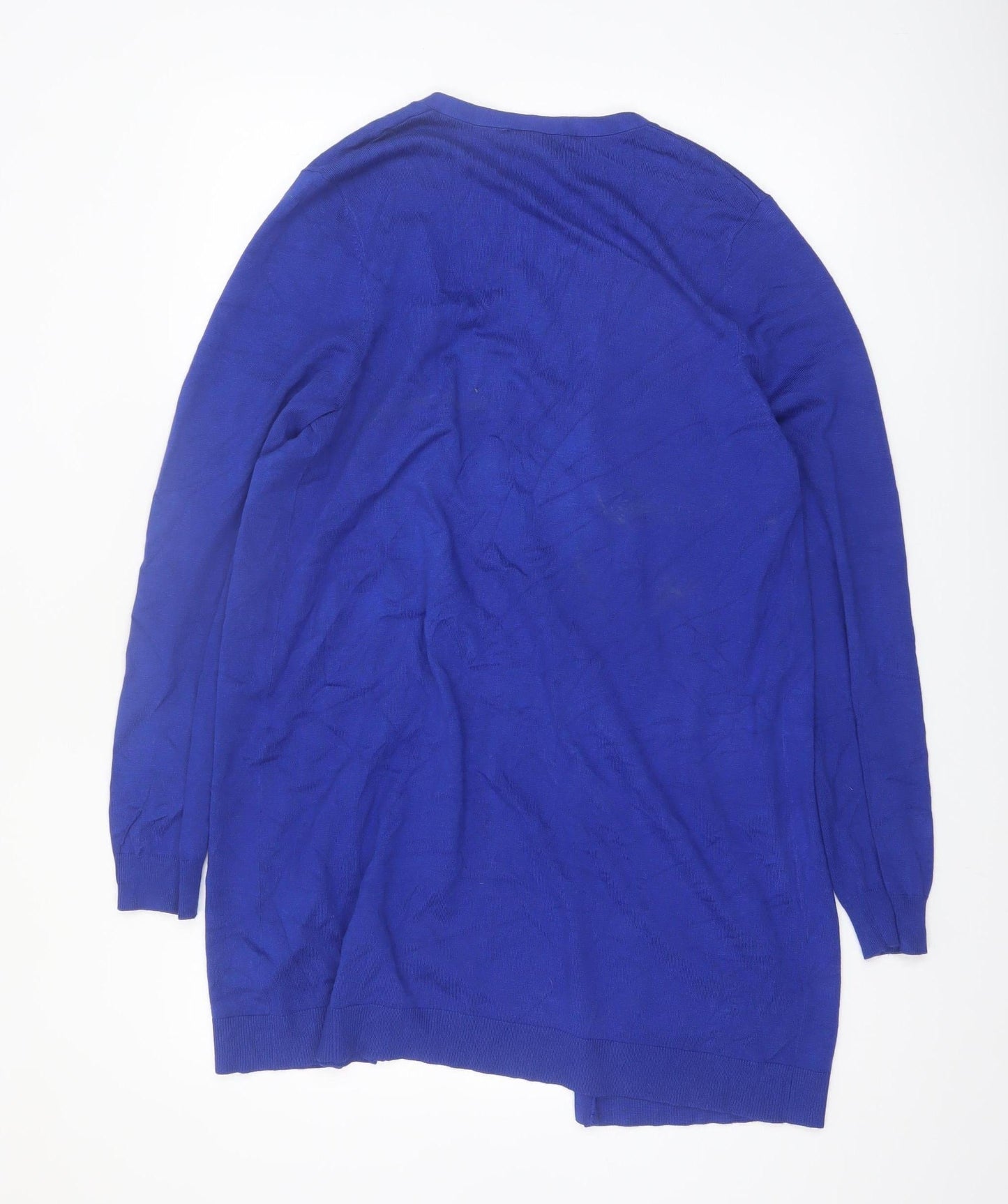 Rowen Avenue Women's Blue Long Sleeve Open Knit Cardigan M