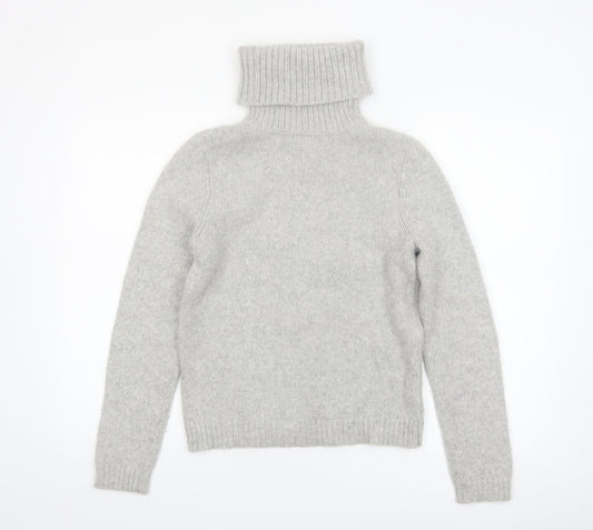 Lauren Ralph Lauren Womens Grey Roll Neck Wool Jumper Size S