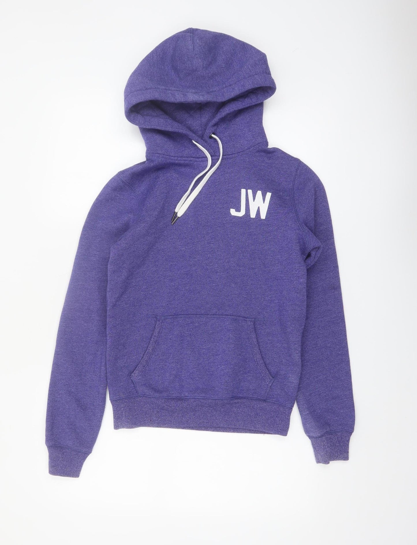 Jack Wills Womens Purple Pullover Hoodie UK 8 JW Logo Casual Sweatshirt