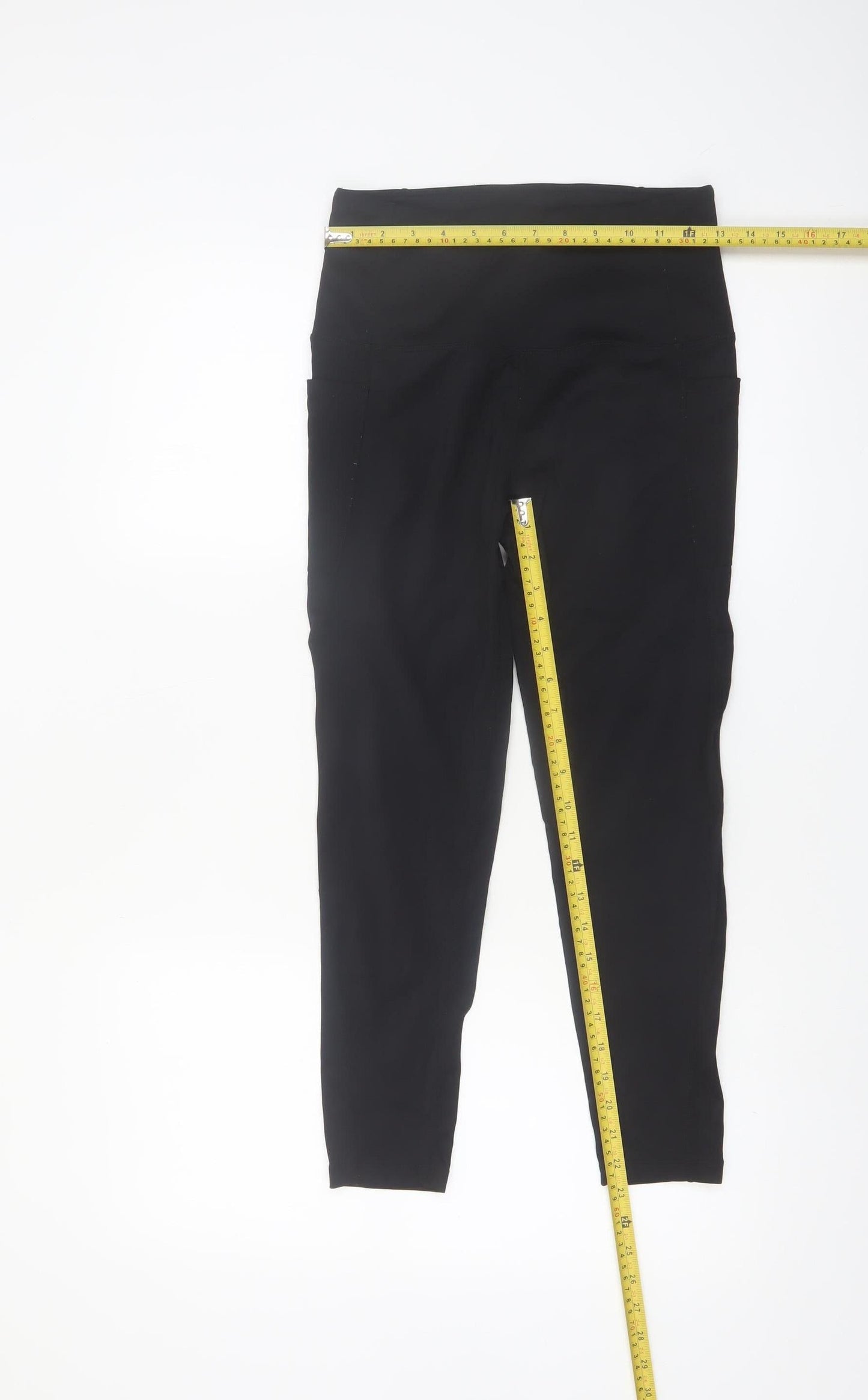 Gym+Coffee Women's Black Medium High Waist Leggings Compression Fit