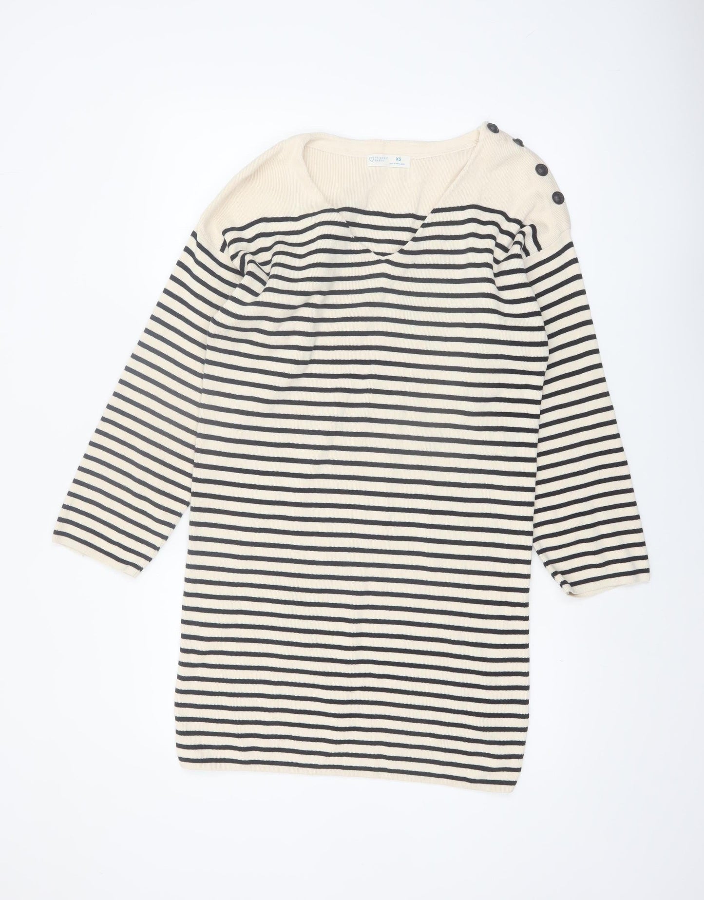 Primark Cares Women’s Beige Striped Knit Jumper Dress XS