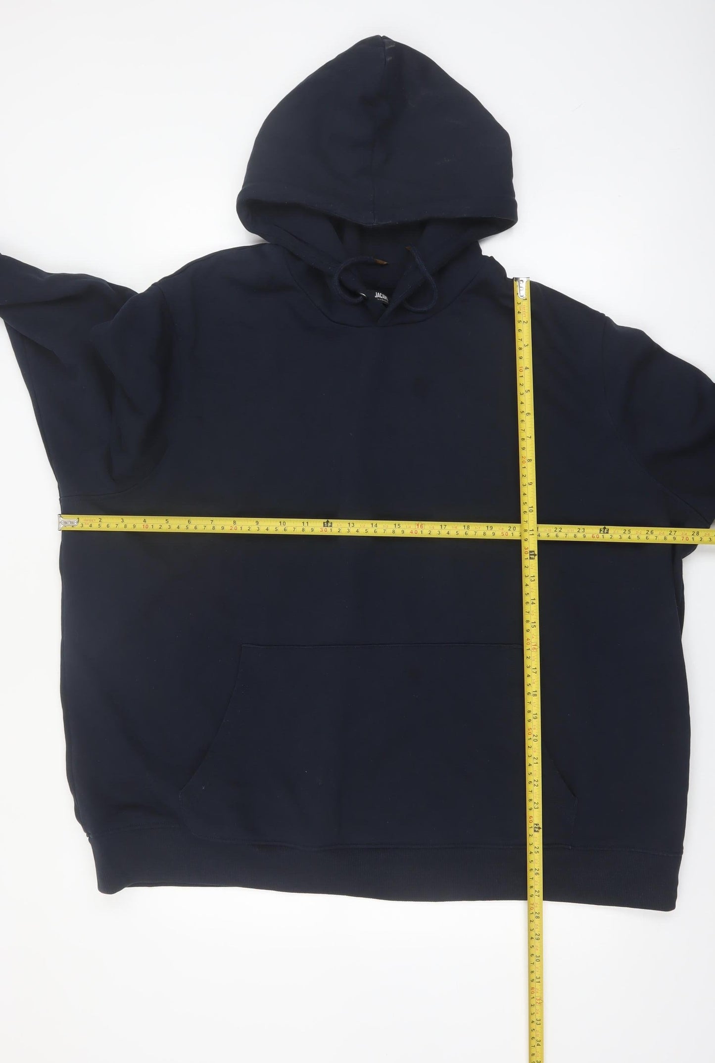 Jacamo Men's Navy Blue 3XL Pullover Hoodie Big & Tall Cotton Blend