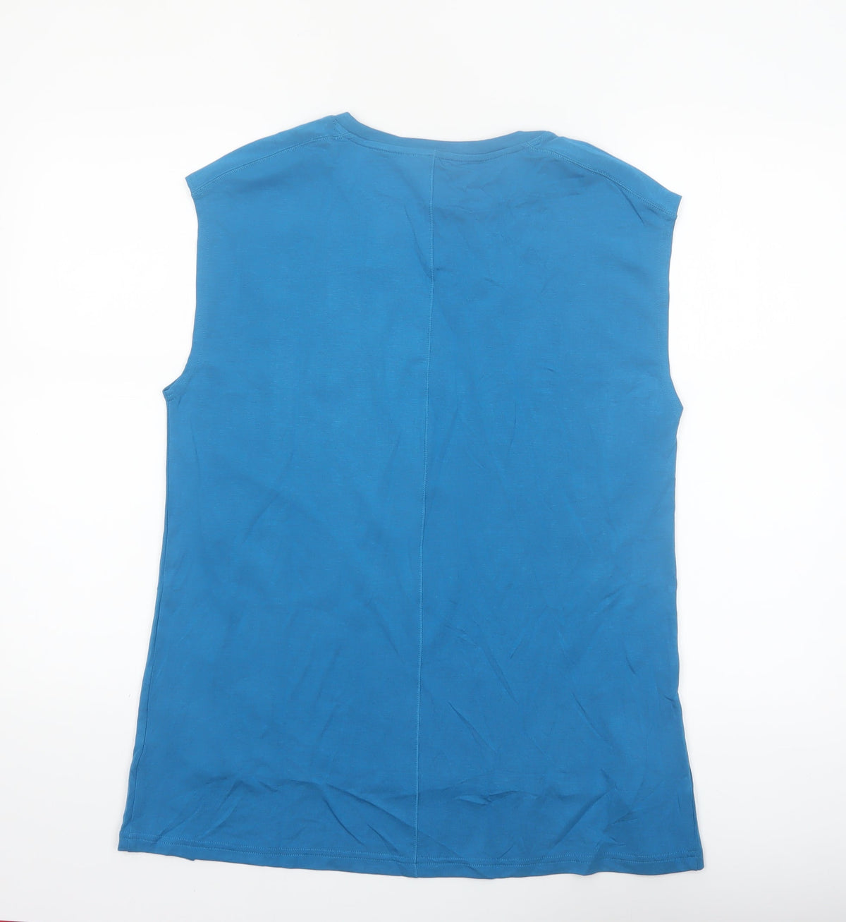 Crane Womens Blue Sleeveless Regular Fit Activewear Tank Top Size M