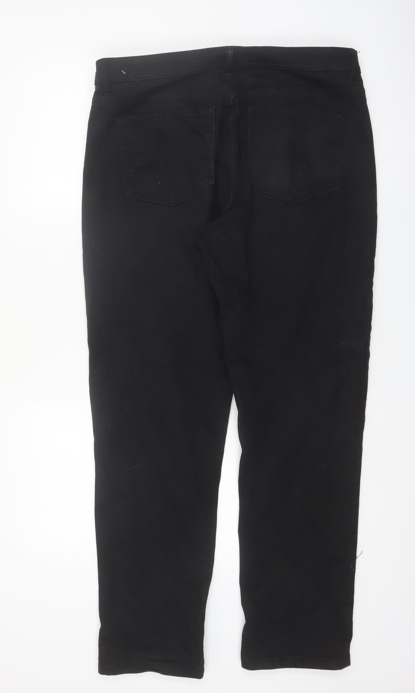 Denim Co. Men's Black Relaxed Fit Straight Jeans W34 L32