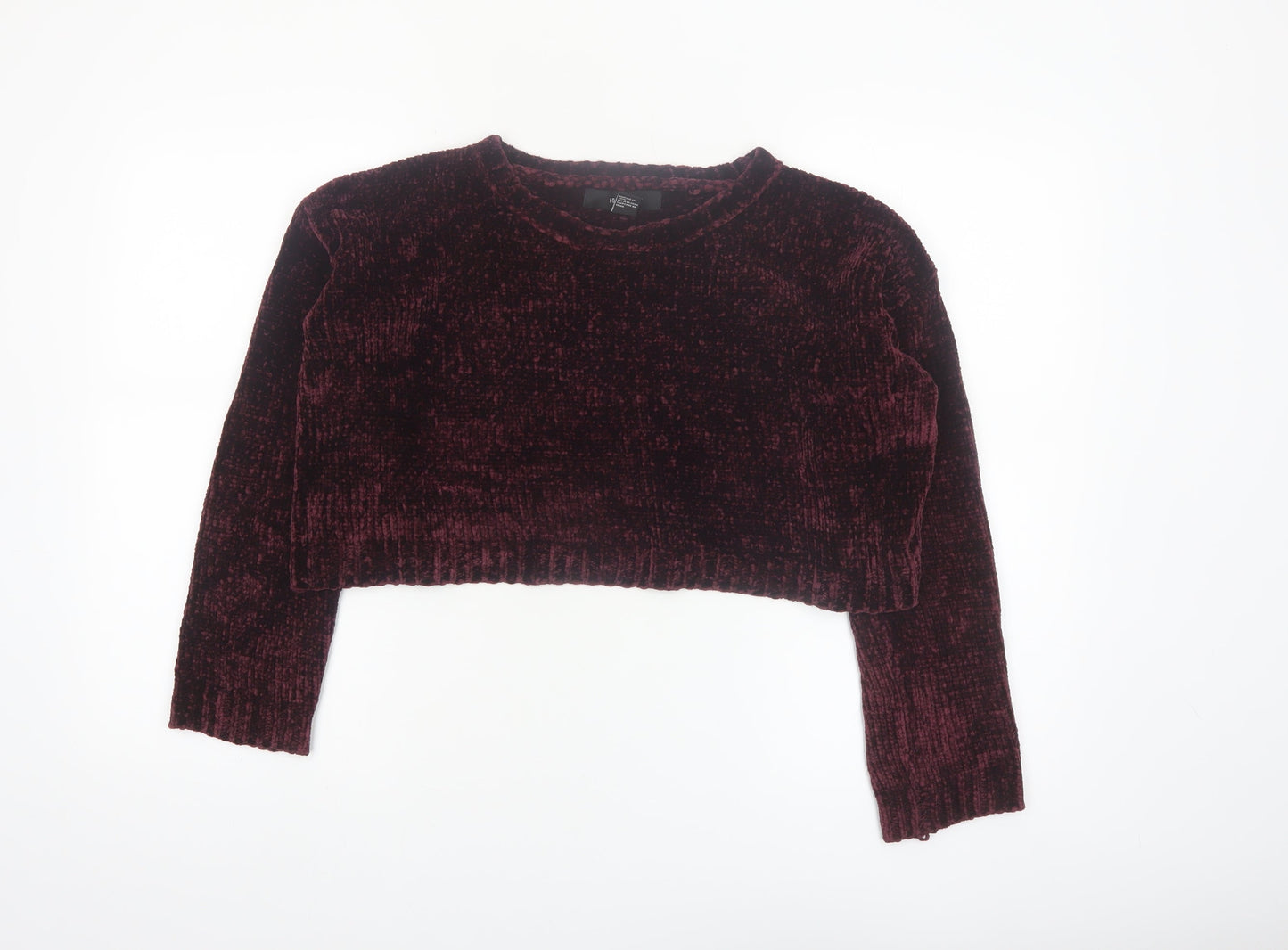 Forever 21 Women's Purple Velvet Long Sleeve Pullover Jumper Size S